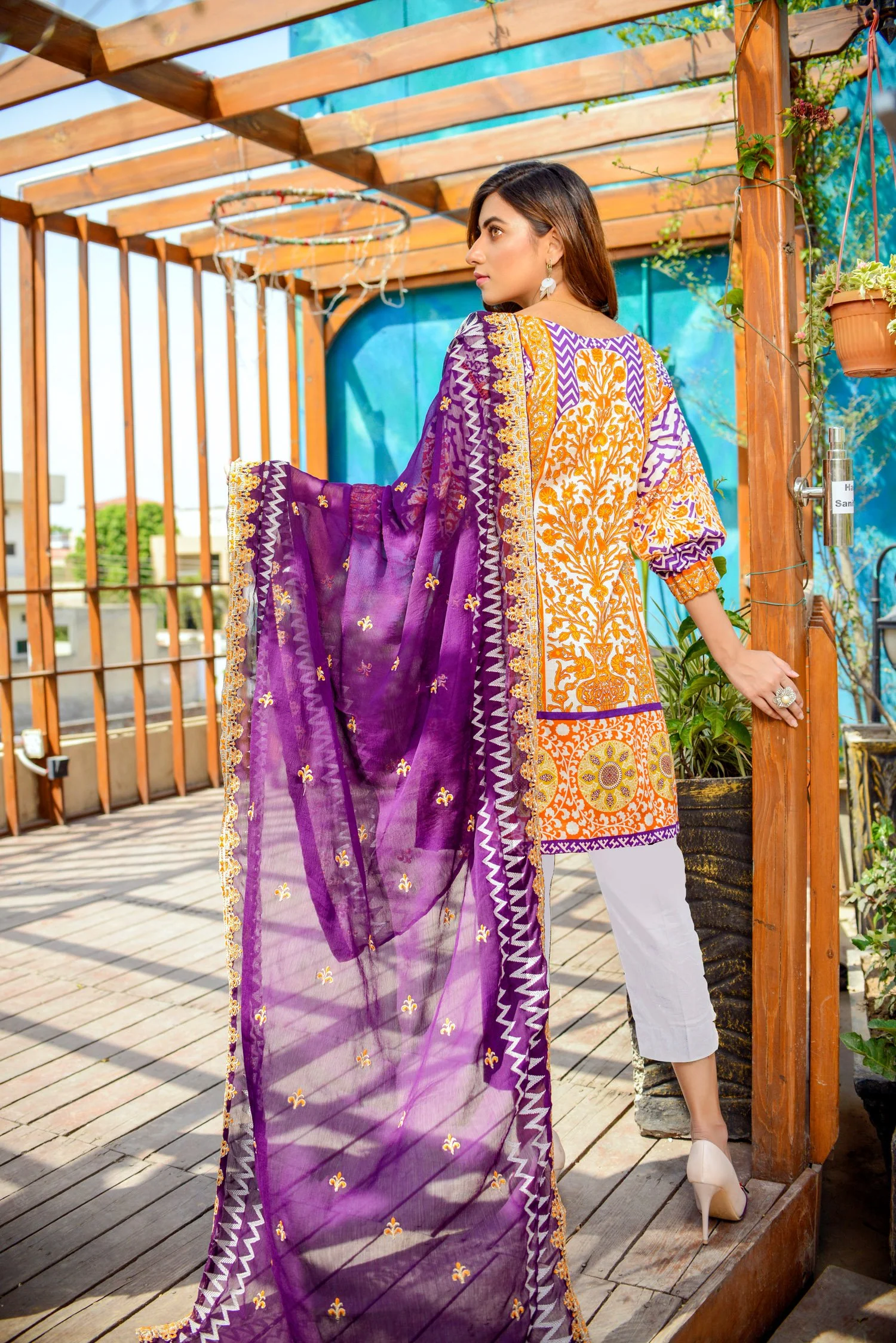Thistle- Printed and Embroidered Lawn 3PC - Image 2