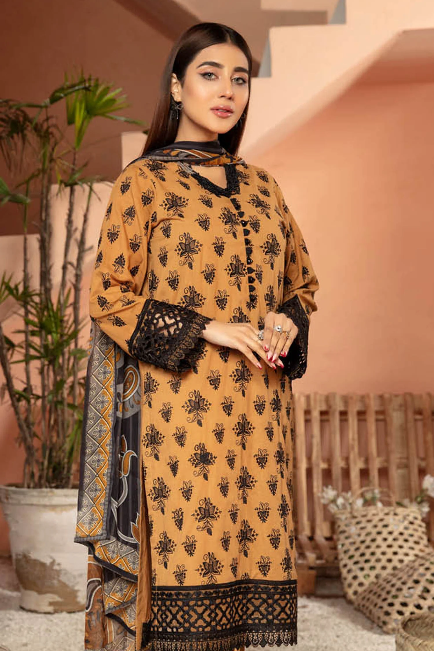Tussock - Embroidered Lawn Stitched 3PC - Image 3