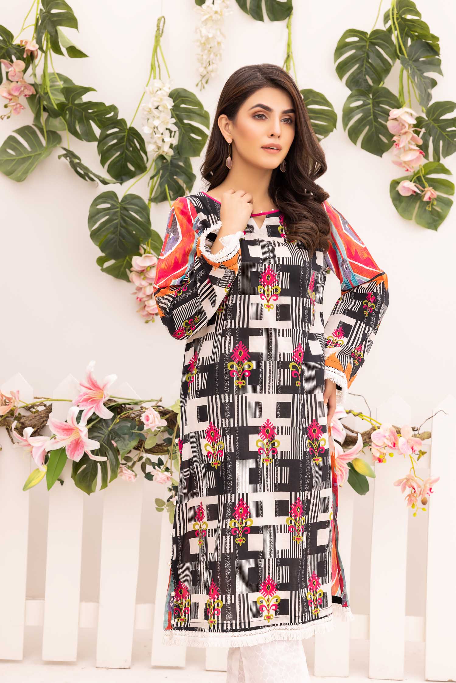 Valsh - Digital Printed Stitched Lawn Kurti - Image 3
