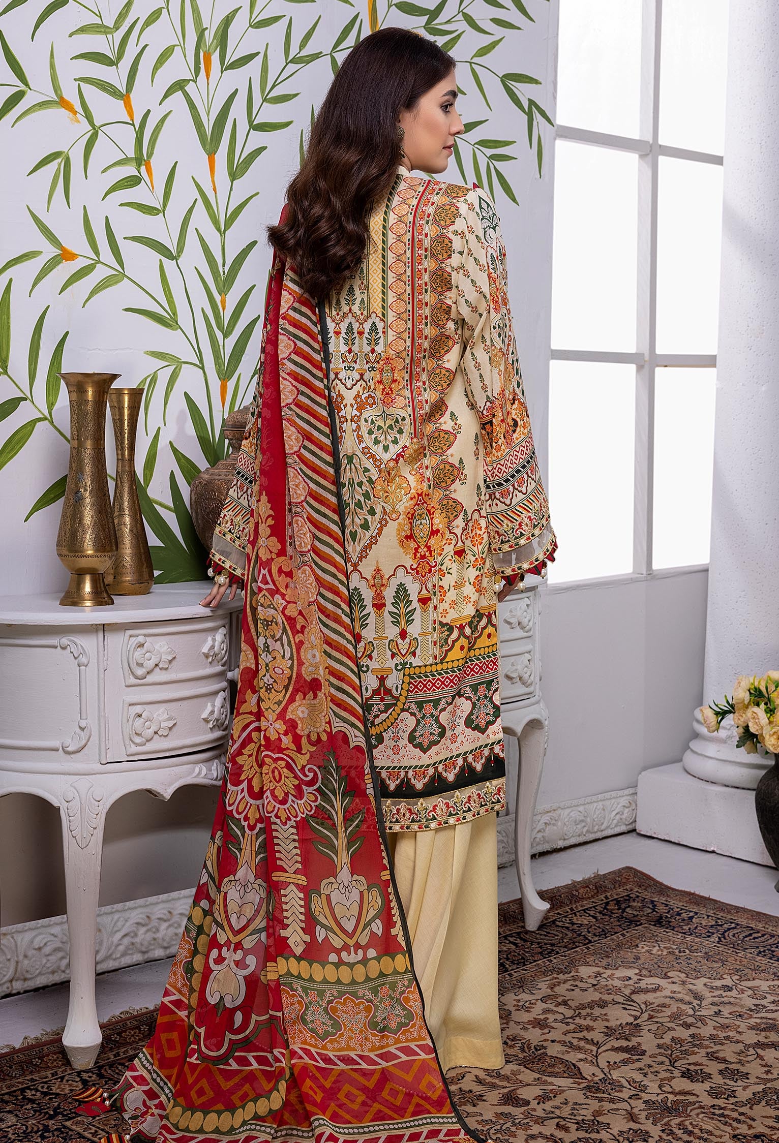 Vanilla - Embroidered Chikankari Lawn 3PC - Image 2