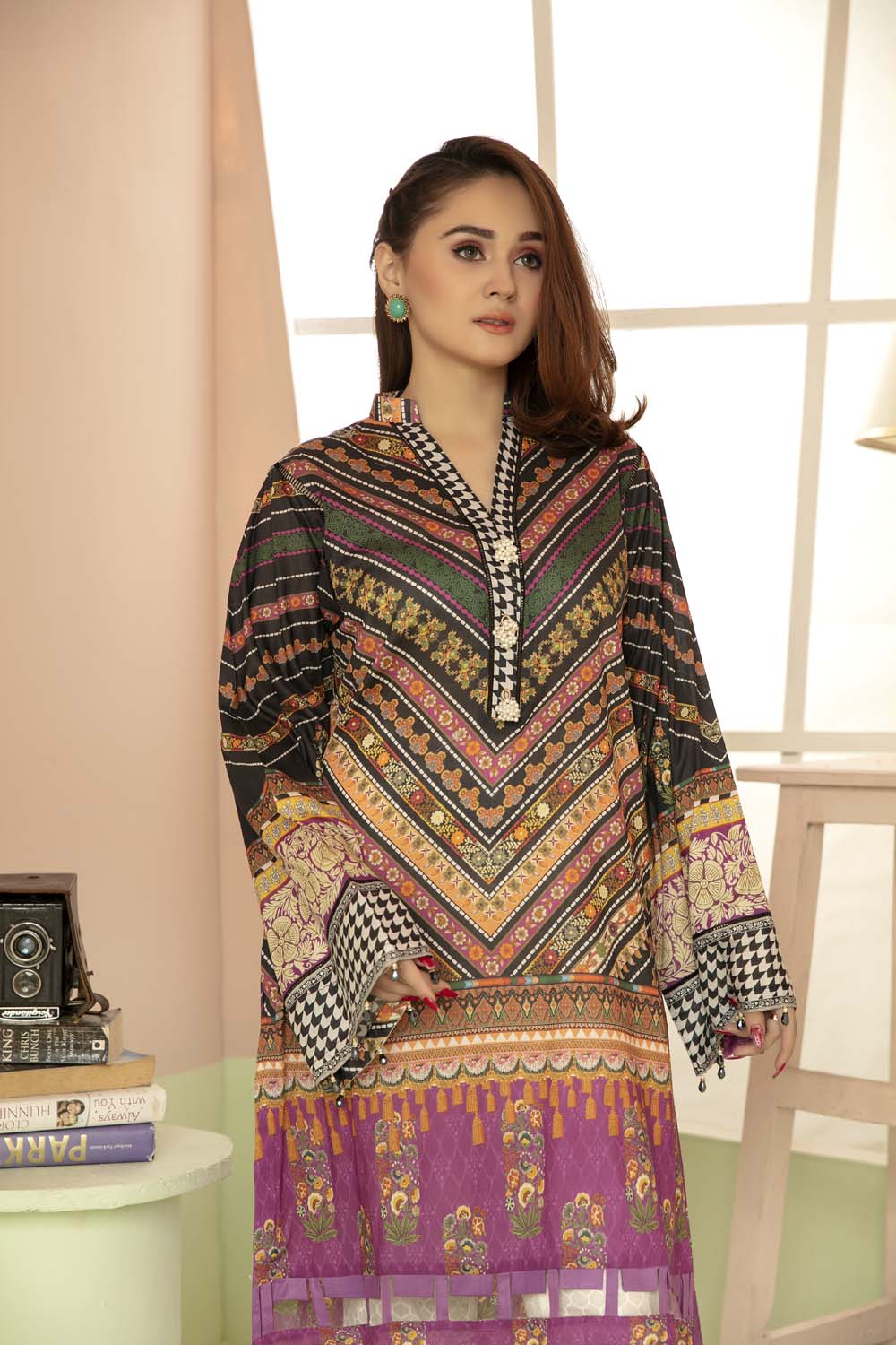 Veld - Printed Stitch Kurti - Image 3
