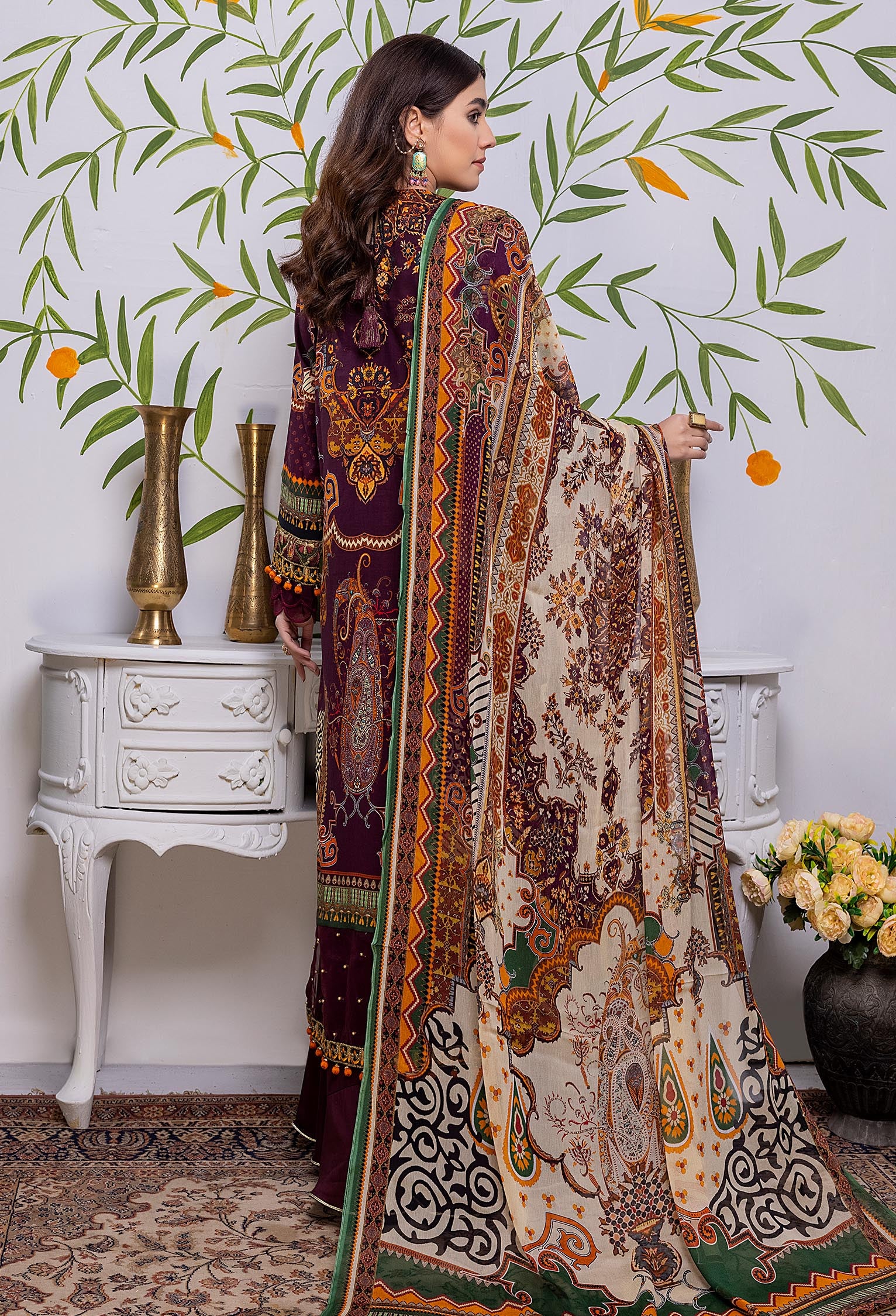 Violet Breeze - Embroidered Chikankari Lawn 3PC - Image 2