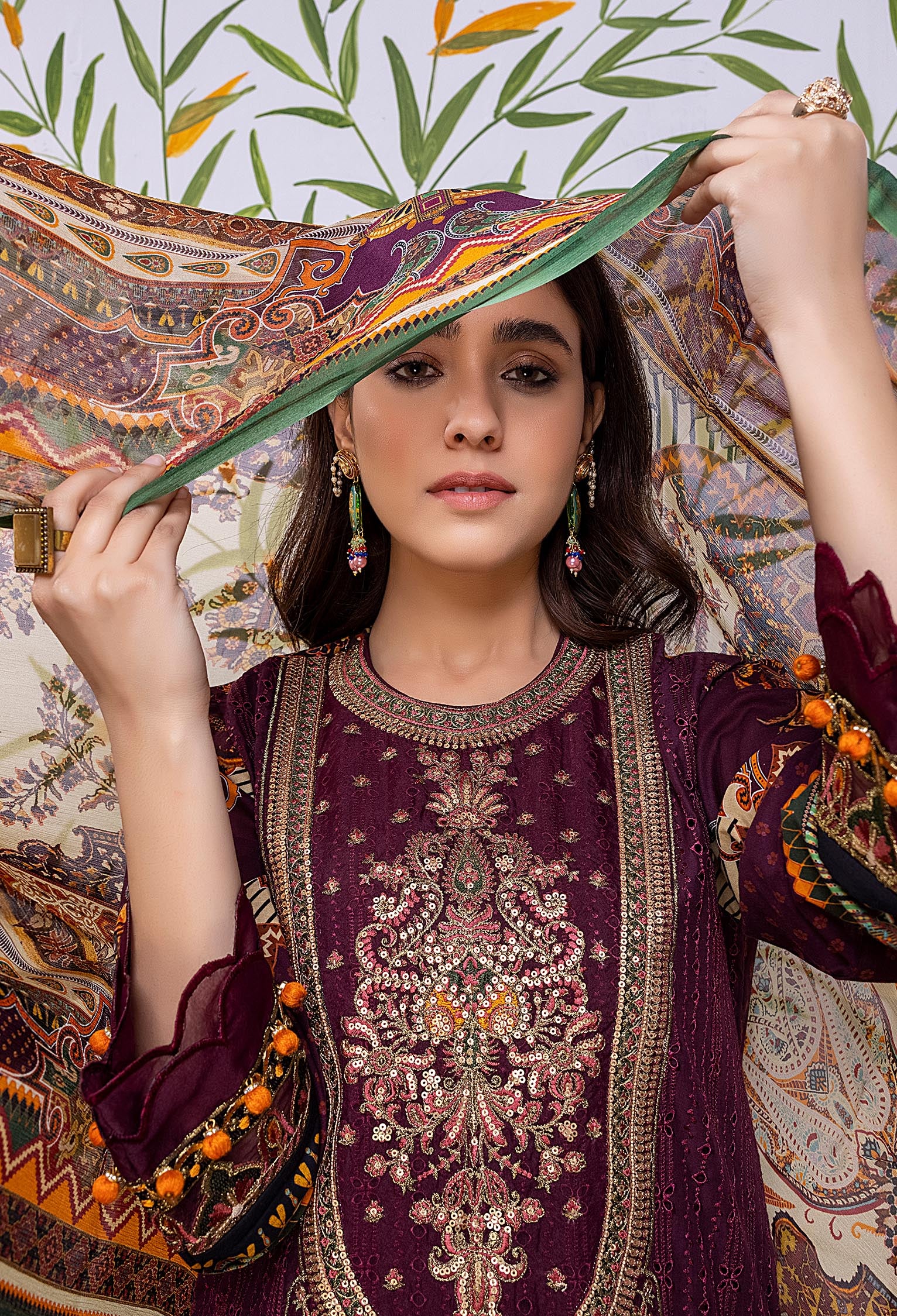 Violet Breeze - Embroidered Chikankari Lawn 3PC - Image 3