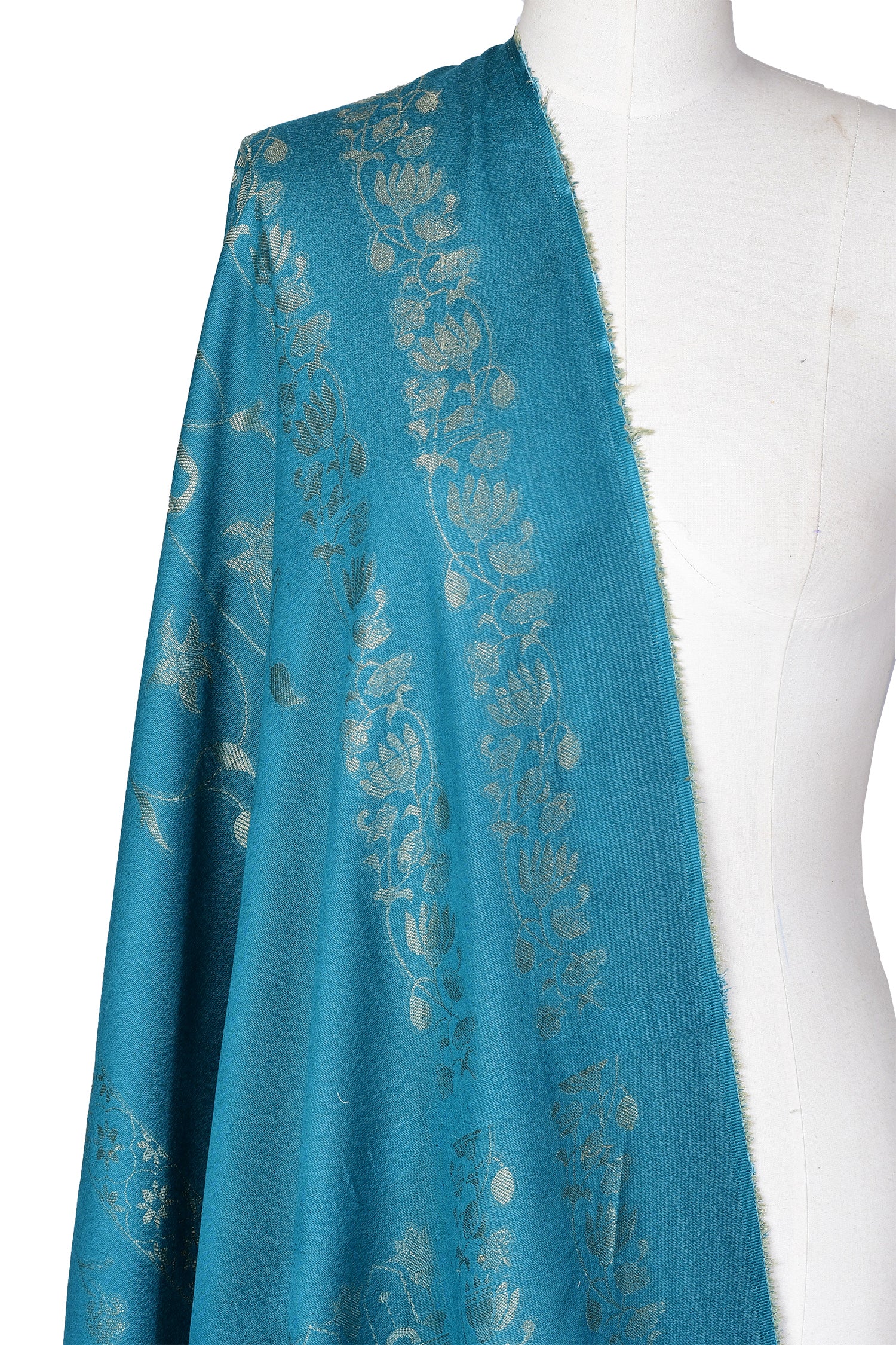 Viscose Jacquard Dupatta - Bloom Blue - Image 2