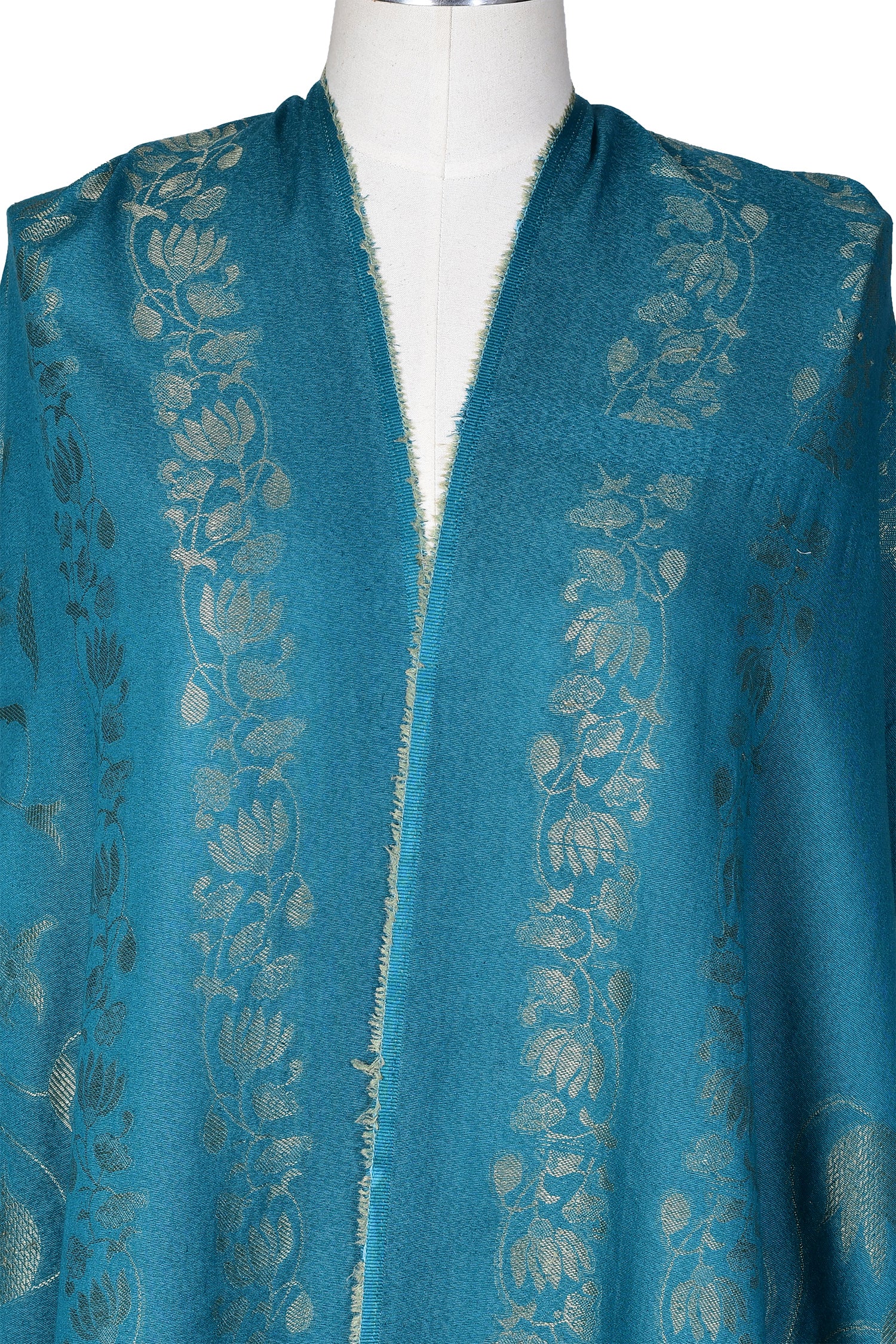 Viscose Jacquard Dupatta - Bloom Blue - Image 3