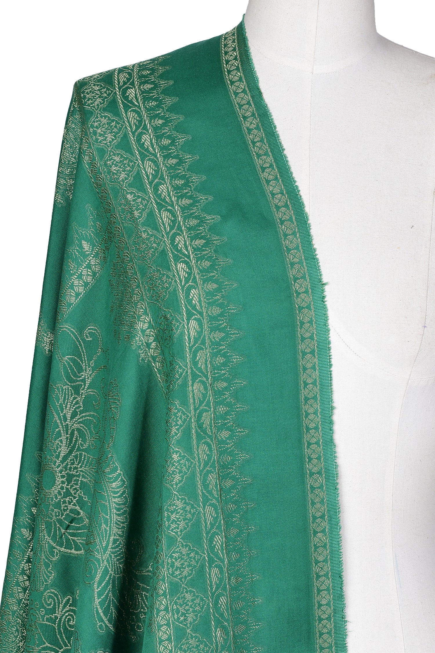 Viscose Jacquard Dupatta - Plant Green - Image 2