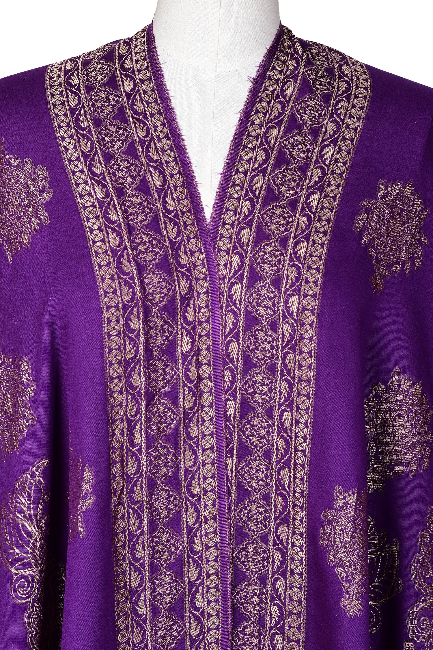 Viscose Jacquard Dupatta - Thin Purple - Image 3