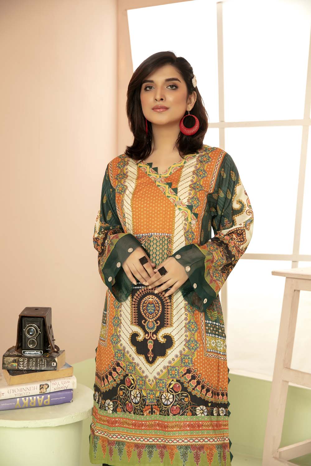 Vivid - Printed Stitch Kurti - Image 2