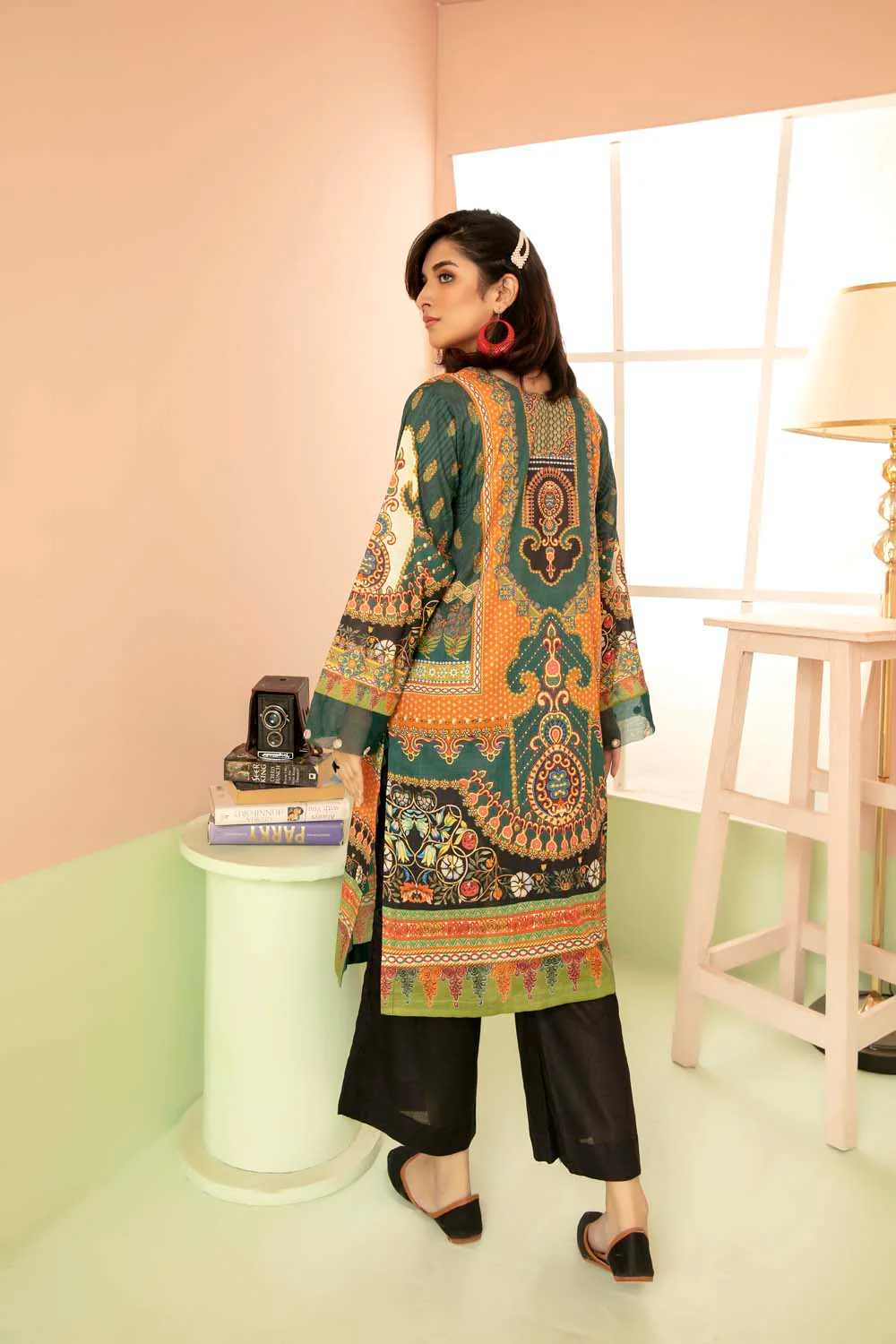 Vivid - Printed Stitch Kurti - Image 3