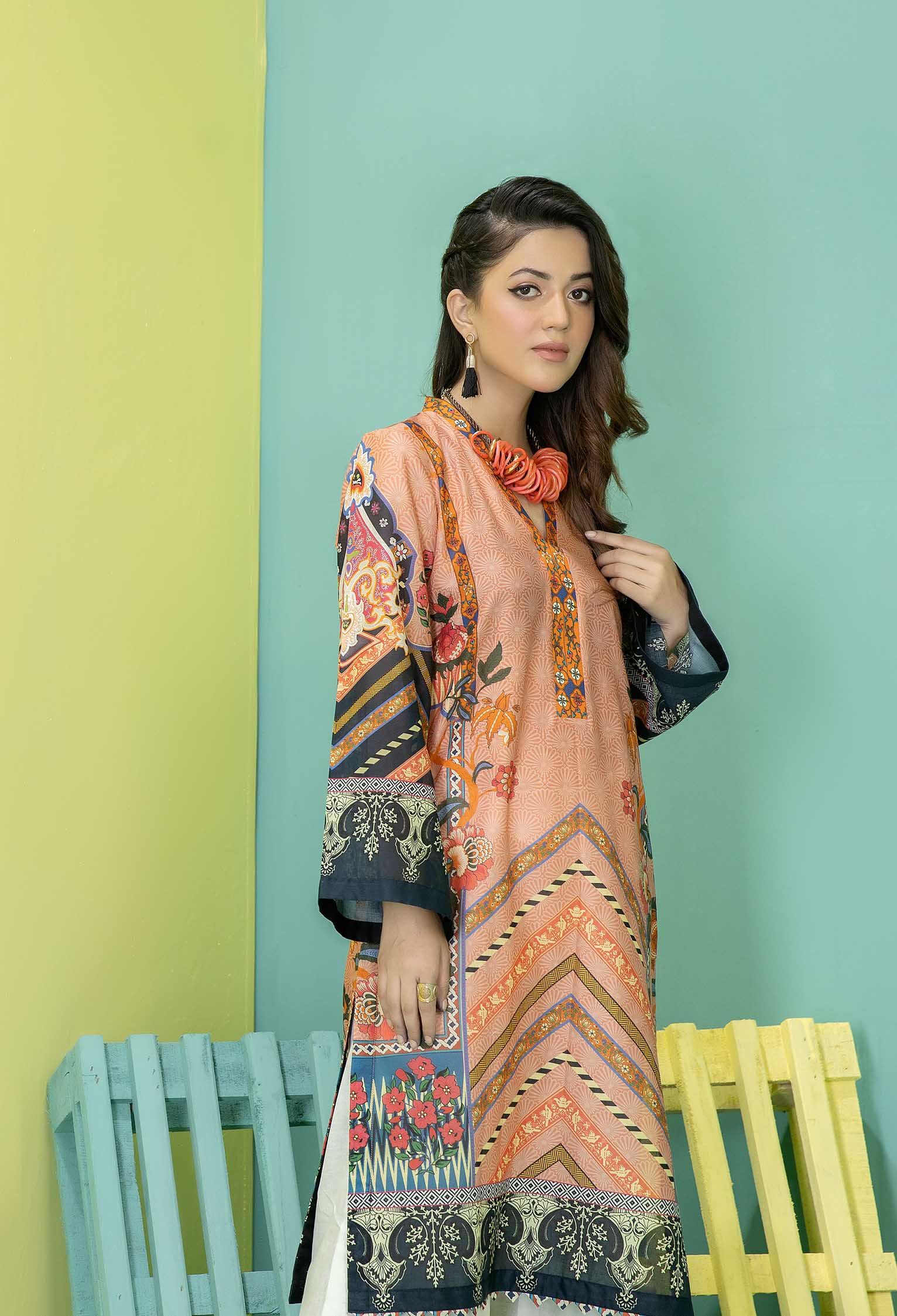 Wax Flower - Stitched Lawn Shirt - Image 3