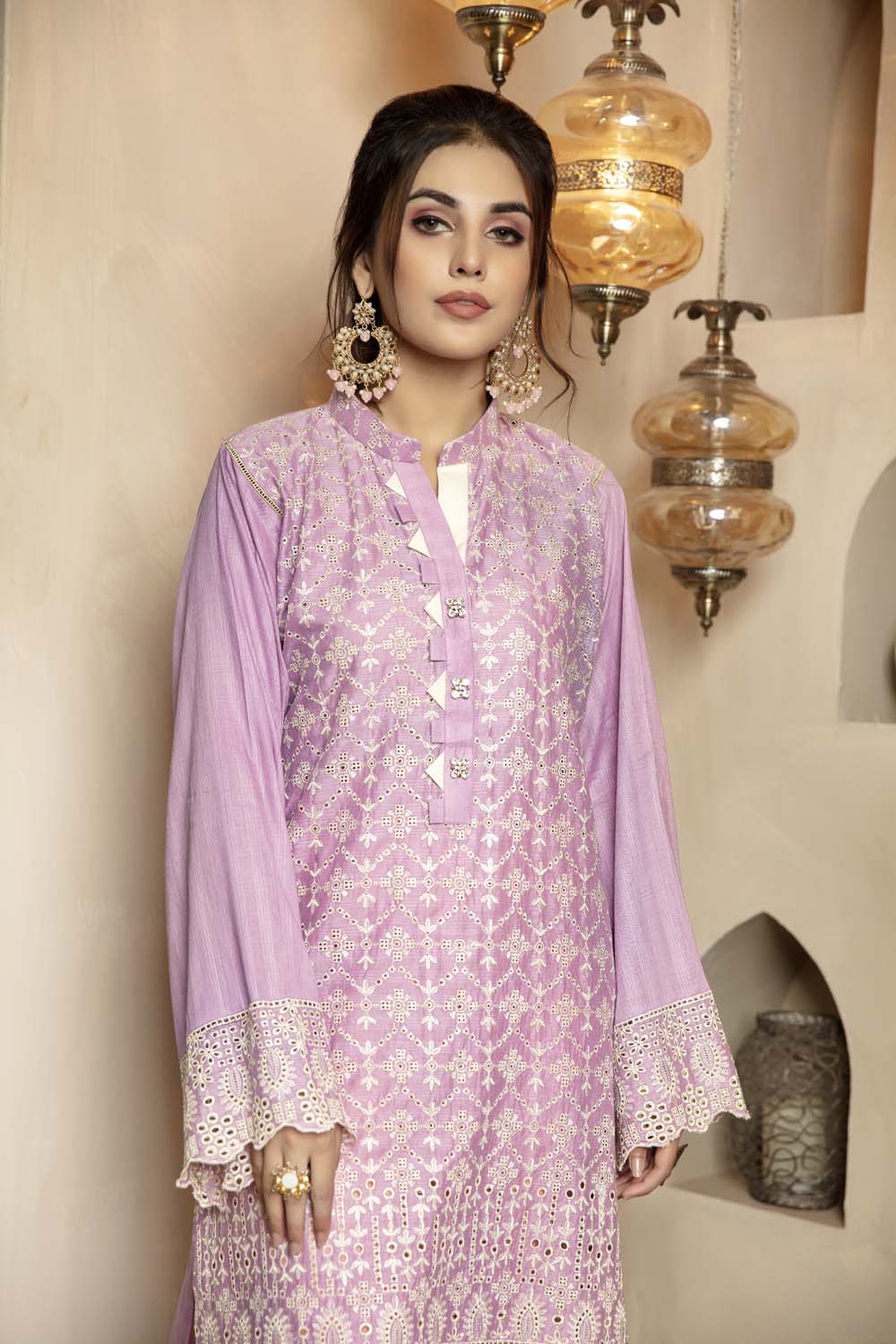 We Peep - Embroidered Chikankari Stitched Kurti - Image 3