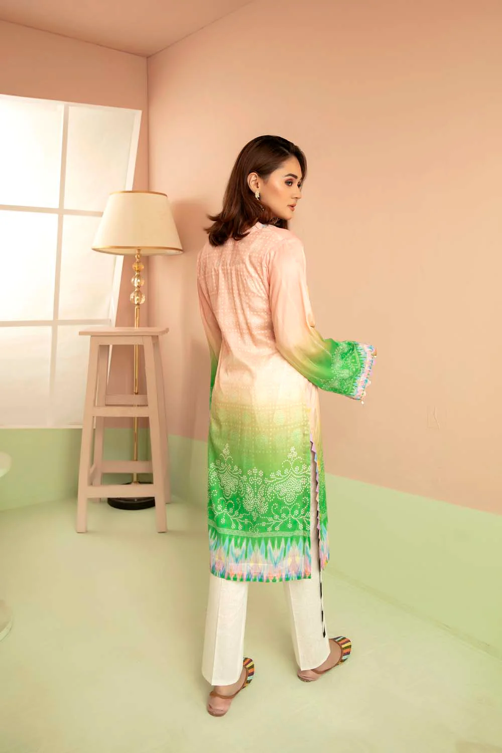 Wise - Printed Stitch Kurti - Image 3
