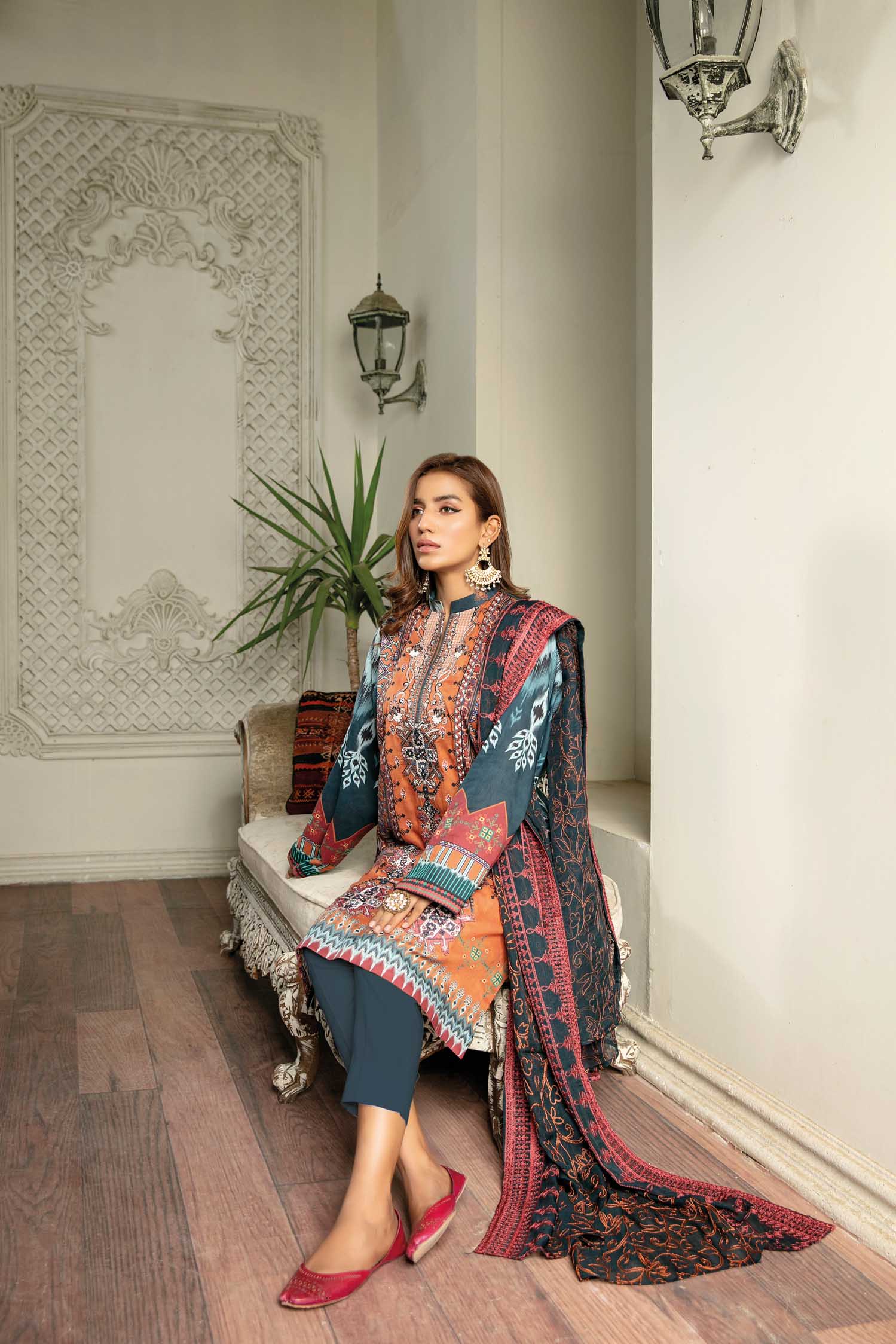 Wist - Digital Printed & Embroidered Lawn 3 piece - Image 5