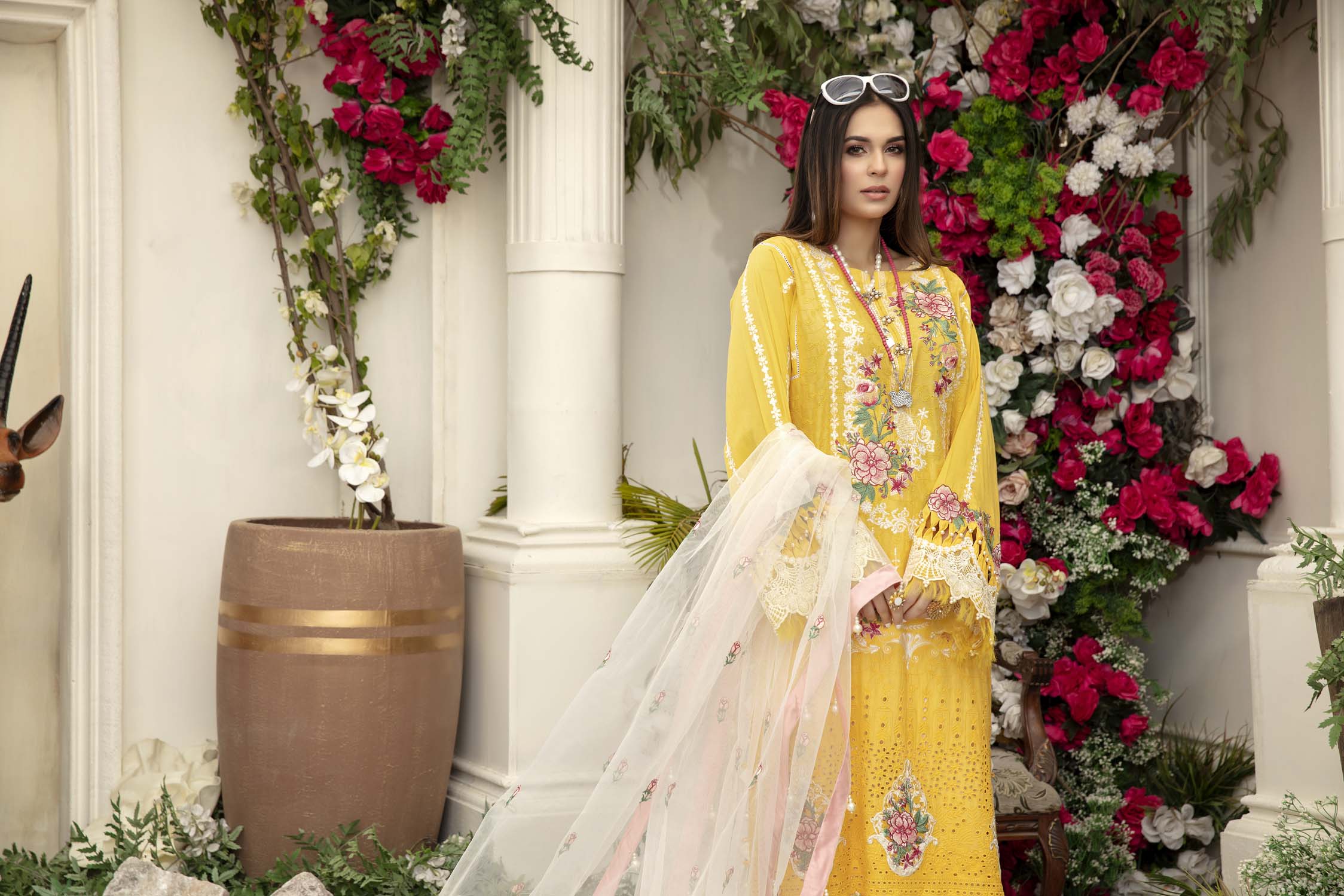Xanthic - Schiffli Embroidered Lawn (3PC) - Image 5