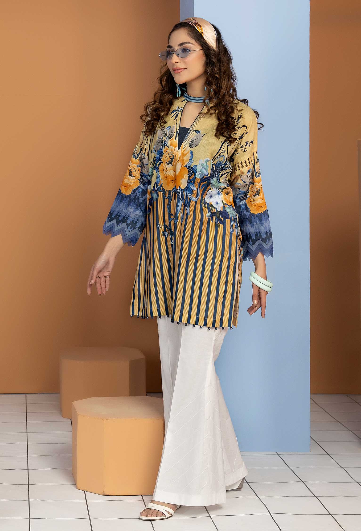 Yoil Flow - Unstitch Lawn Kurti - Image 3