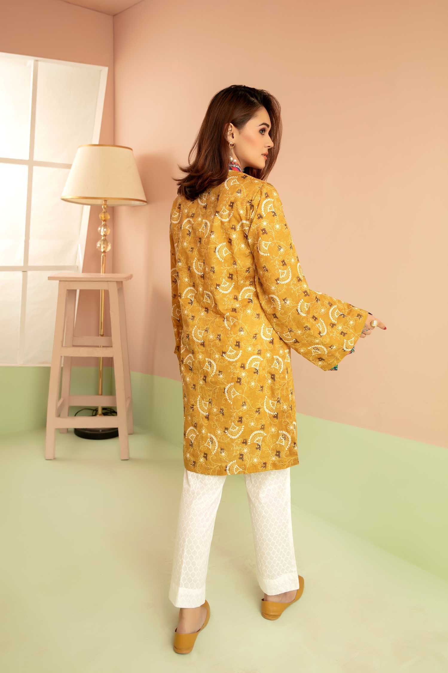 Yold - Digital Printed Stitched Lawn Kurti - Image 2