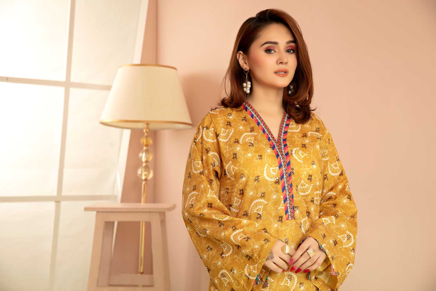 Yold - Digital Printed Stitched Lawn Kurti - Image 3