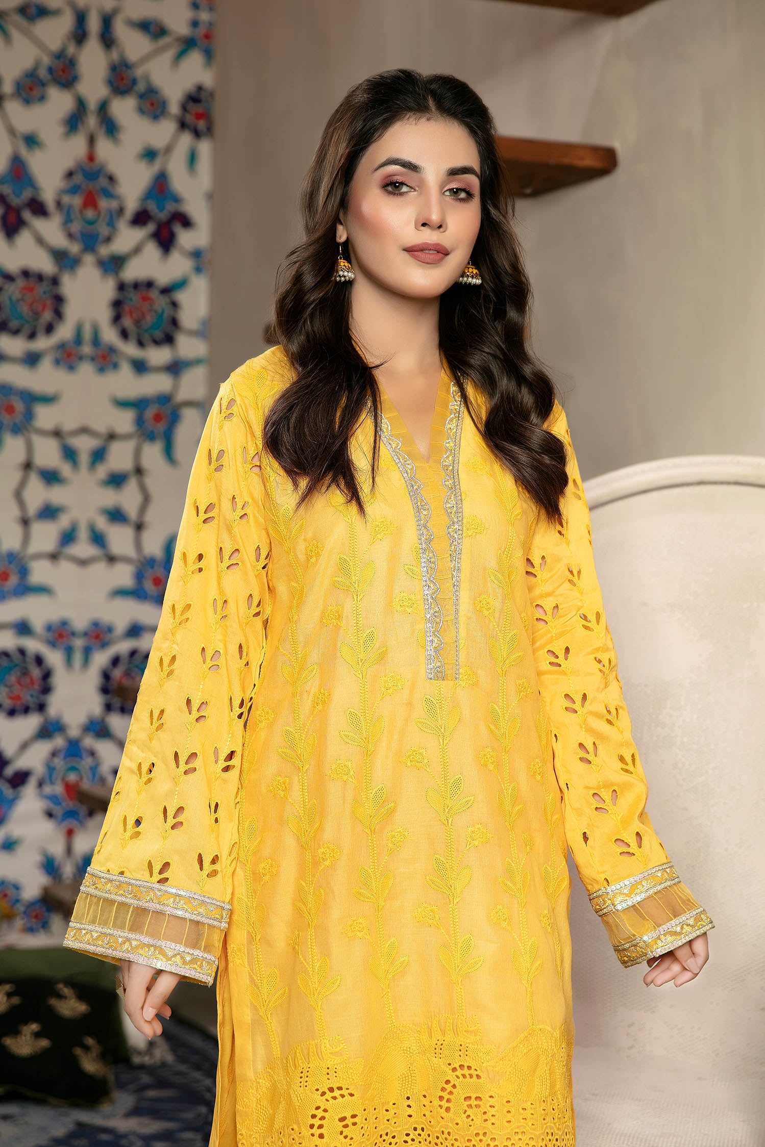 Zeal - Schiffli Embroidered Lawn Stitch Kurti - Image 3
